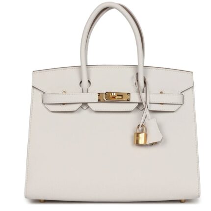 HERMÈS BIRKIN SELLIER 30 GRIS PALE EPSOM GOLD HARDWARE