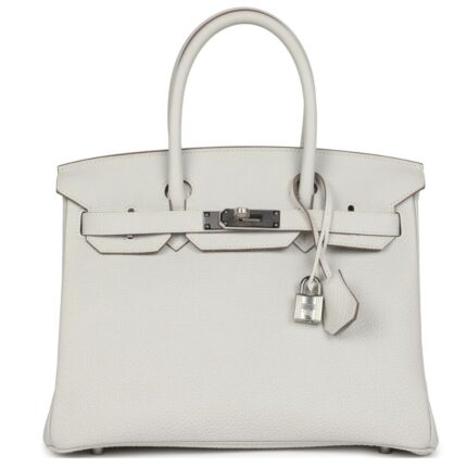 HERMÈS BIRKIN 30 GRIS PALE TOGO PALLADIUM HARDWARE