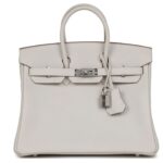 HERMÈS BIRKIN 25 GRIS PALE TOGO PALLADIUM HARDWARE