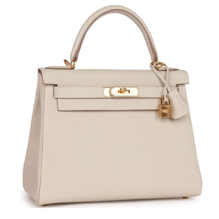 HERMÈS KELLY RETOURNE 28 CRAIE TOGO GOLD HARDWARE