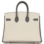 HERMÈS SPECIAL ORDER (HSS) BIRKIN 25 BETON AND ETAIN TOGO BRUSHED PALLADIUM HARDWARE