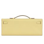 HERMÈS KELLY CUT JAUNE POUSSIN EPSOM PALLADIUM HARDWARE