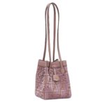 FENDI ORIGAMI MINI TRANSFORMABLE MAUVE PINK FF JACQUARD VELVET MINI-BAG