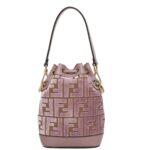 FENDI MON TRESOR MAUVE PINK FF JACQUARD VELVET MINI-BAG