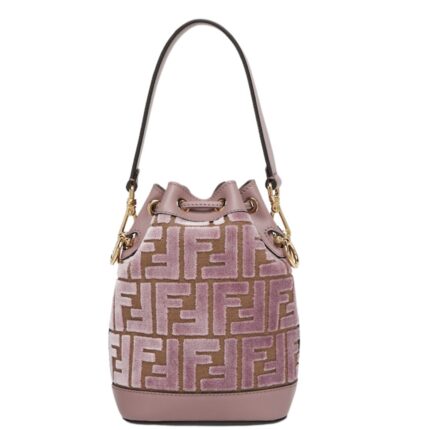 FENDI MON TRESOR MAUVE PINK FF JACQUARD VELVET MINI-BAG