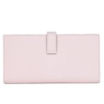 vHERMÈS BEARN GUSSET LONG WALLET MAUVE PALE EPSOM PALLADIUM HARDWARE