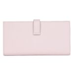HERMÈS BEARN GUSSET LONG WALLET MAUVE PALE EPSOM PALLADIUM HARDWARE
