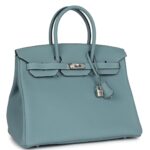 HERMÈS BIRKIN 35 CIEL TOGO PALLADIUM HARDWARE