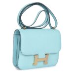 HERMÈS CONSTANCE 18 BLEU ZEPHYR CHEVRE PERMABRASS HARDWARE