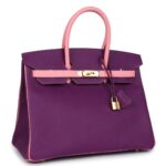 HERMÈS SPECIAL ORDER (HSS) BIRKIN 35 ROSE CONFETTI AND ANEMONE EPSOM GOLD HARDWARE