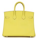 HERMÈS BIRKIN 25 LIME SWIFT PALLADIUM HARDWARE