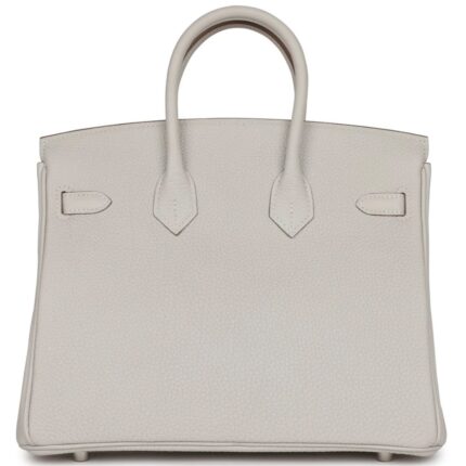 HERMÈS BIRKIN 25 GRIS PALE TOGO PALLADIUM HARDWARE