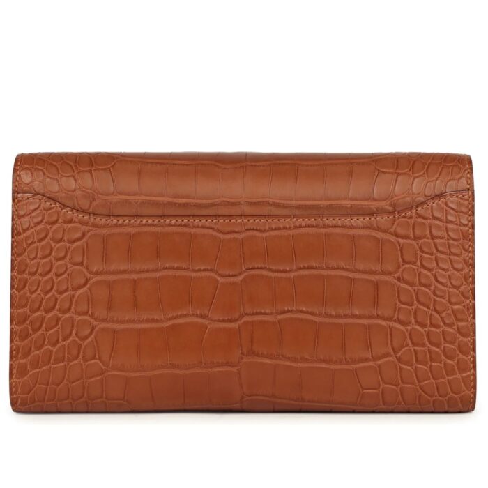 HERMÈS CONSTANCE WALLET TO GO GOLD MATTE ALLIGATOR GOLD HARDWARE