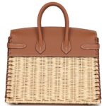 HERMÈS PICNIC BIRKIN SELLIER 25 GOLD SWIFT PALLADIUM HARDWARE