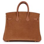 HERMÈS BIRKIN 25 CHAMOIS GRIZZLY AND GOLD SWIFT GOLD HARDWARE