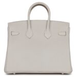 HERMÈS BIRKIN 25 GRIS PALE TOGO PALLADIUM HARDWARE