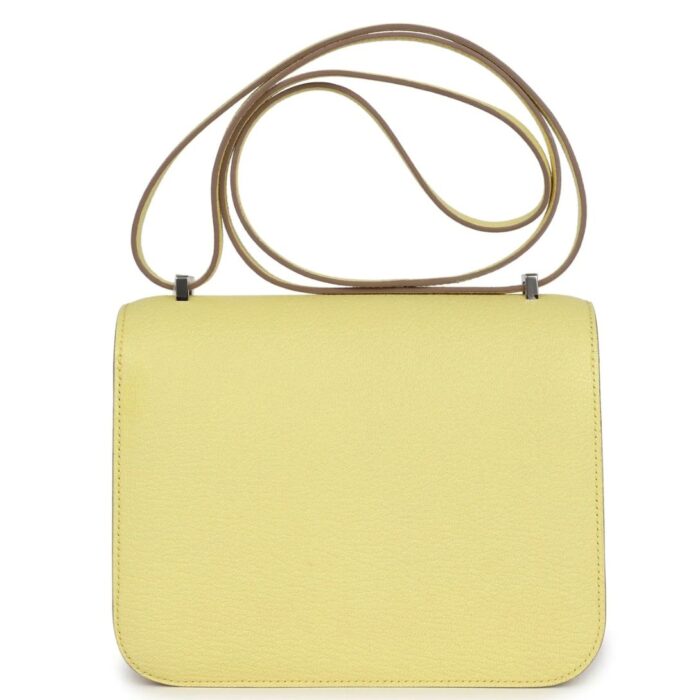 HERMÈS CONSTANCE 18 LIMONCELLO CHEVRE MYSORE PALLADIUM HARDWARE