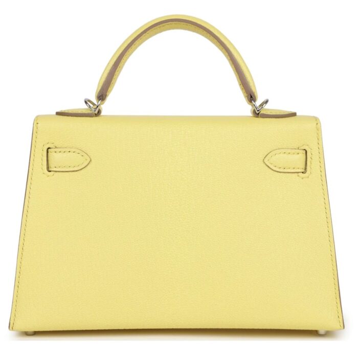 HERMÈS KELLY SELLIER 20 LIMONCELLO CHEVRE PALLADIUM HARDWARE