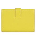 HERMÈS BEARN MINI WALLET LIME CHEVRE MYSORE PALLADIUM HARDWARE