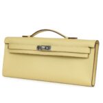 HERMÈS KELLY CUT JAUNE POUSSIN EPSOM PALLADIUM HARDWARE