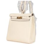 HERMÈS KELLY ADO II BACKPACK NATA CLEMENCE GOLD HARDWARE