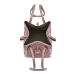 FENDI ORIGAMI MINI TRANSFORMABLE MAUVE PINK FF JACQUARD VELVET MINI-BAG