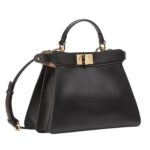FENDI PEEKABOO ISEEU SMALL BLACK CALF LEATHER BAG