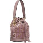 FENDI MON TRESOR MAUVE PINK FF JACQUARD VELVET MINI-BAG