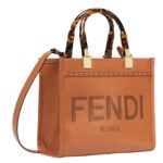 FENDI FENDI SUNSHINE SMALL BROWN CALFSKIN BAG