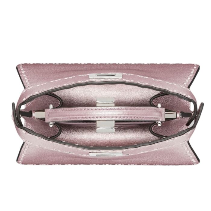 FENDI PEEKABOO ISEEU PETITE METALLIC SELLERIA BAG WITH 306 HAND-SEWN TOPSTITCHES (Copy)
