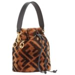 FENDI MON TRESOR MINI-BAG IN BROWN SHEEPSKIN