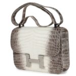 HERMÈS CONSTANCE 1-24 HIMALAYA MATTE NILOTICUS CROCODILE PALLADIUM HARDWARE