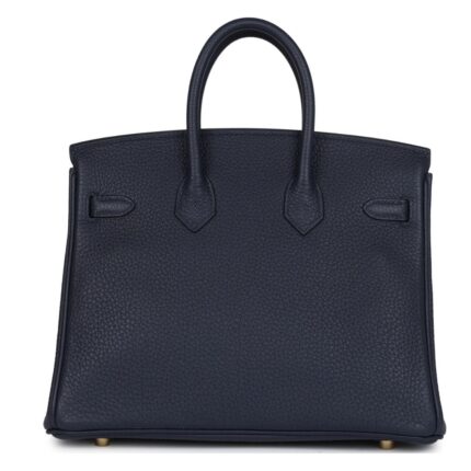 HERMÈS BIRKIN 25 BLEU NUIT TOGO GOLD HARDWARE