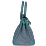 VINTAGE HERMÈS BIRKIN 30 DENIM AND BLUE JEAN GULLIVER PALLADIUM HARDWARE