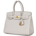 HERMÈS BIRKIN SELLIER 30 GRIS PALE EPSOM GOLD HARDWARE