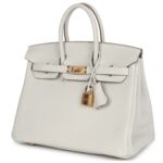 HERMÈS BIRKIN 25 GRIS PALE TOGO GOLD HARDWARE