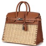 HERMÈS PICNIC BIRKIN SELLIER 25 GOLD SWIFT PALLADIUM HARDWARE