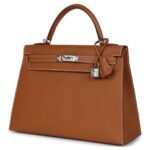 HERMÈS KELLY SELLIER 32 GOLD EPSOM PALLADIUM HARDWARE