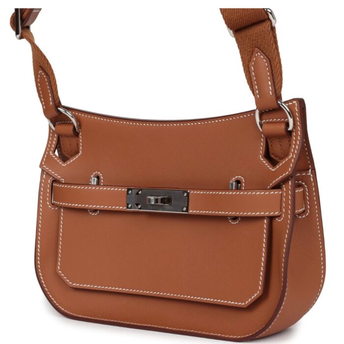 HERMÈS JYPSIERE MINI GOLD SWIFT PALLADIUM HARDWARE