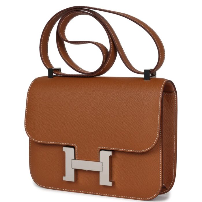 HERMÈS CONSTANCE 1-24 GOLD EPSOM PALLADIUM HARDWARE