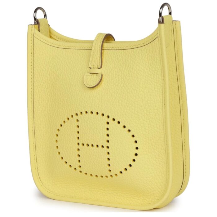 HERMÈS EVELYNE TPM LIMONCELLO CLEMENCE PALLADIUM HARDWARE