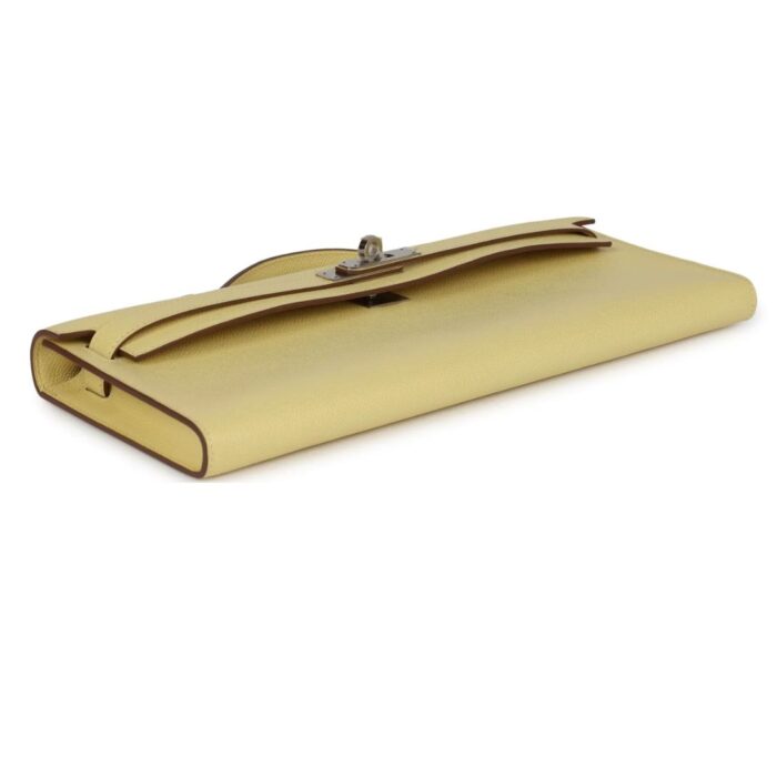 HERMÈS KELLY CUT JAUNE POUSSIN EPSOM PALLADIUM HARDWARE