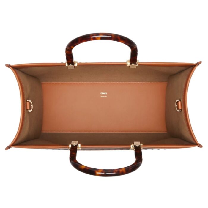FENDI SUNSHINE MEDIUM BROWN CALFSKIN BAG