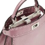 FENDI PEEKABOO ISEEU PETITE METALLIC SELLERIA BAG WITH 306 HAND-SEWN TOPSTITCHES (Copy)
