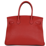PRE-OWNED HERMÈS BIRKIN 30 VERMILLON TOGO PALLADIUM HARDWARE
