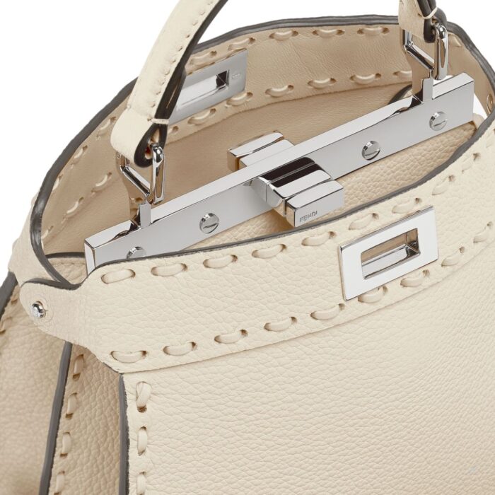 FENDI PEEKABOO ISEEU PETITE SELLERIA BAG WITH 306 HAND SEWN STITCHES