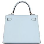 HERMÈS KELLY SELLIER 25 BLEU BRUME EPSOM GOLD HARDWARE