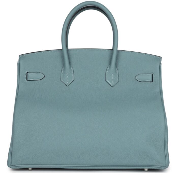 HERMÈS BIRKIN 35 CIEL TOGO PALLADIUM HARDWARE