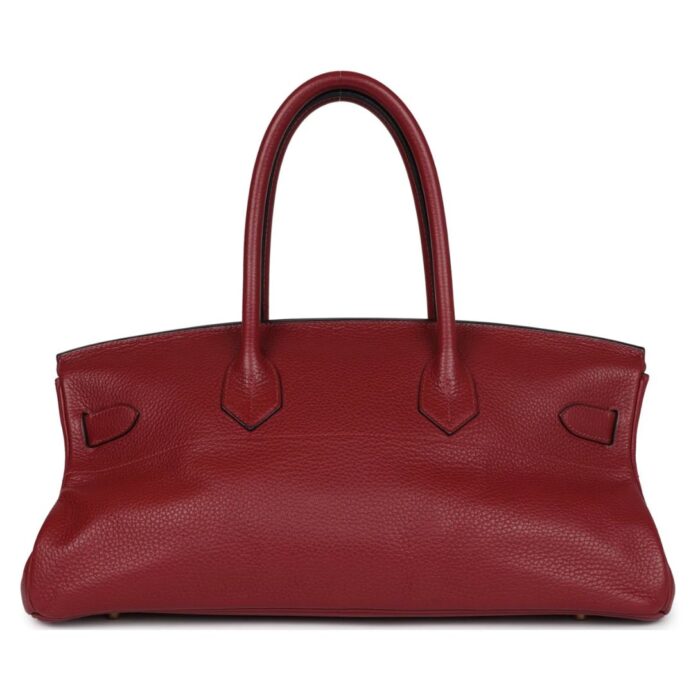 PRE-OWNED HERMÈS SHOULDER BIRKIN 42 JPG ROUGE H CLEMENCE GOLD HARDWARE