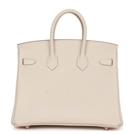HERMÈS BIRKIN 25 CRAIE TOGO ROSE GOLD HARDWARE